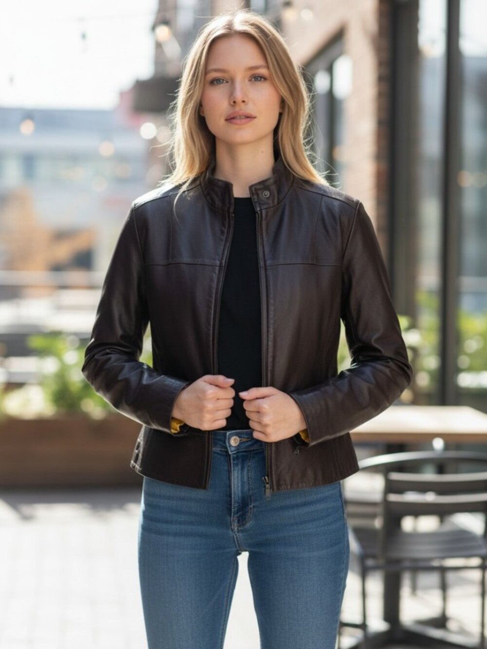 Vintage Genuine Leather Jacket by Andrew Marc size Small